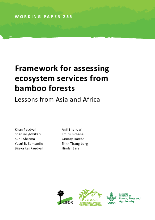 (PDF) Framework for assessing ecosystem services from bamboo forests ...