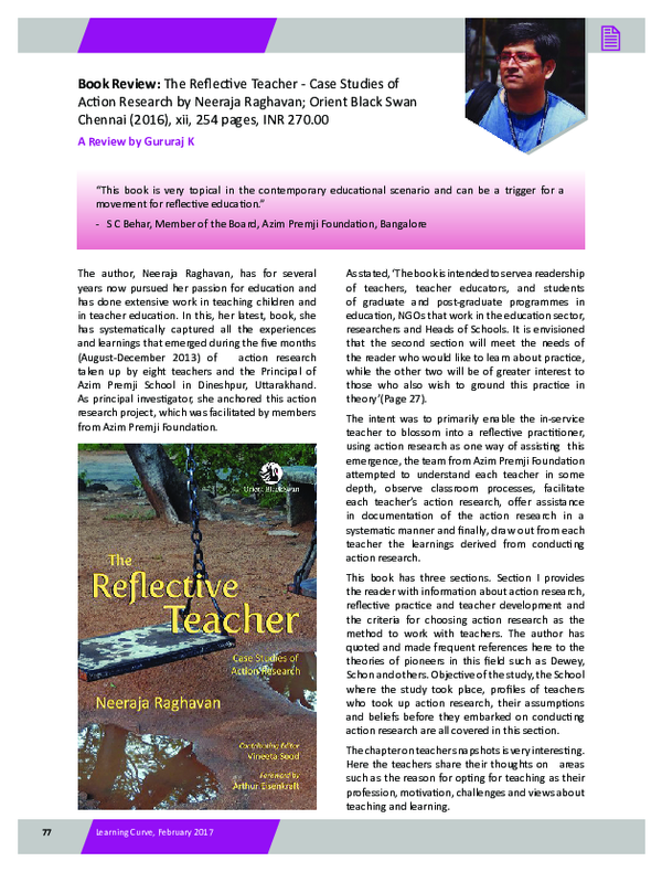 (PDF) Book Review: The Reflective Teacher: Case Studies of Action Research