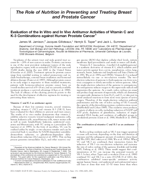 (PDF) Evaluation of the In Vitro and In Vivo Antitumor Activities of ...