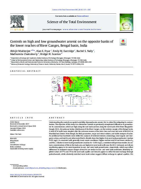 (PDF) Controls on high and low groundwater arsenic on the opposite ...