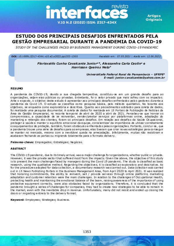 (PDF) Estudo Dos Principais Desafios Enfrentados Pela Gestão ...