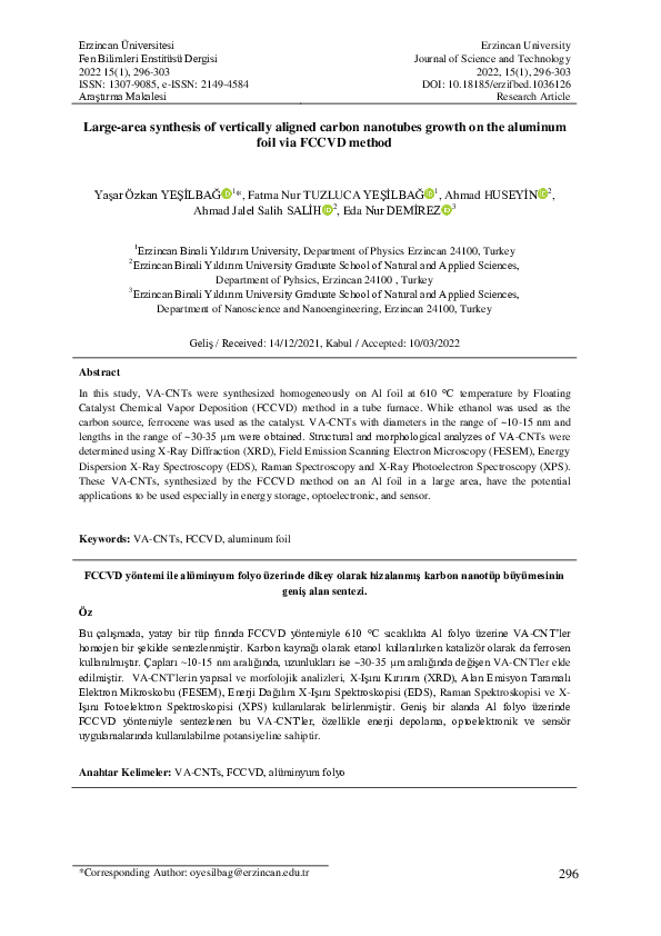 (PDF) Large-area synthesis of vertically aligned carbon nanotubes ...