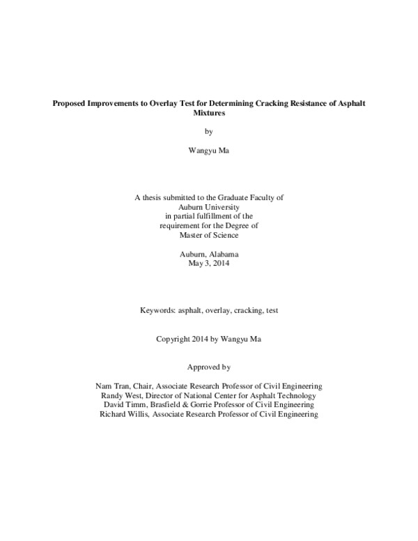 (PDF) Proposed Improvements to Overlay Test for Determining Cracking ...