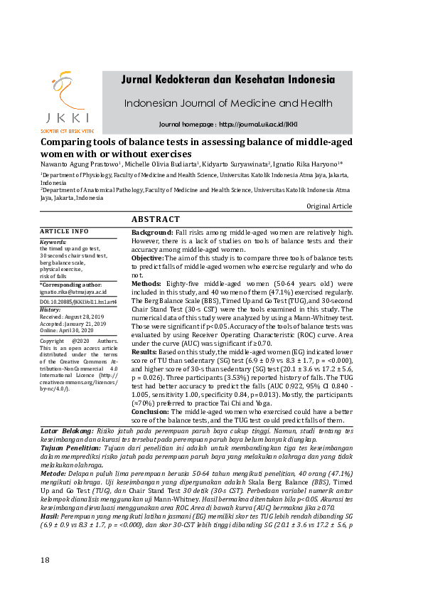 (PDF) Comparing tools of balance tests in assessing balance of middle ...
