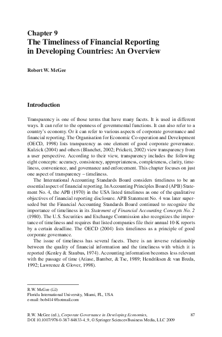 (PDF) Corporate governance in developing economies the case of Egypt
