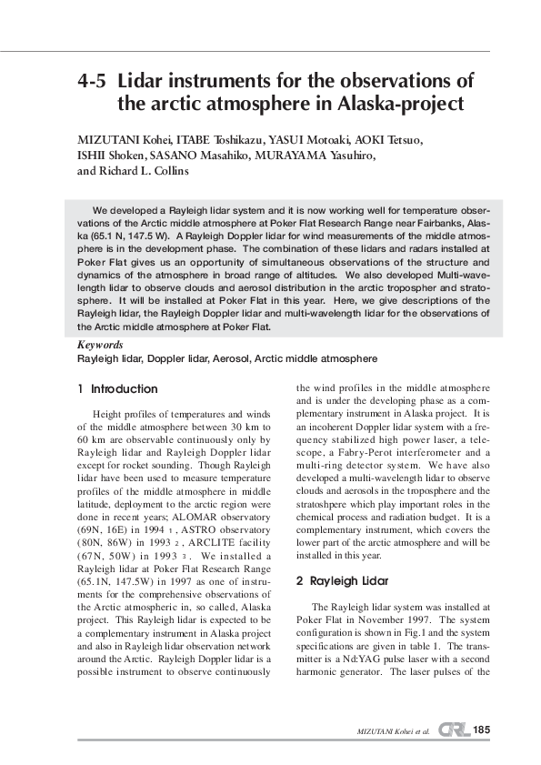 (PDF) Ground-based measurement technologies: Lidar instruments for the ...