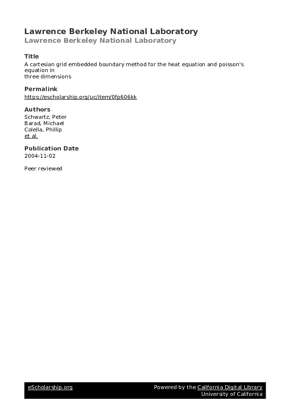 (PDF) A Cartesian Grid Embedded Boundary Method for the Heat Equation ...