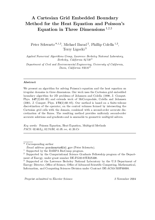 (PDF) A Cartesian grid embedded boundary method for the heat equation ...