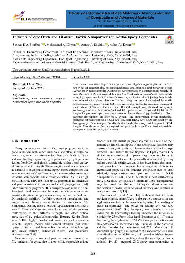 (PDF) Influence of Zinc Oxide and Titanium Dioxide Nanoparticles on ...