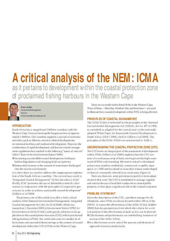 (PDF) A critical analysis of the NEM : ICMA as it pertains to ...