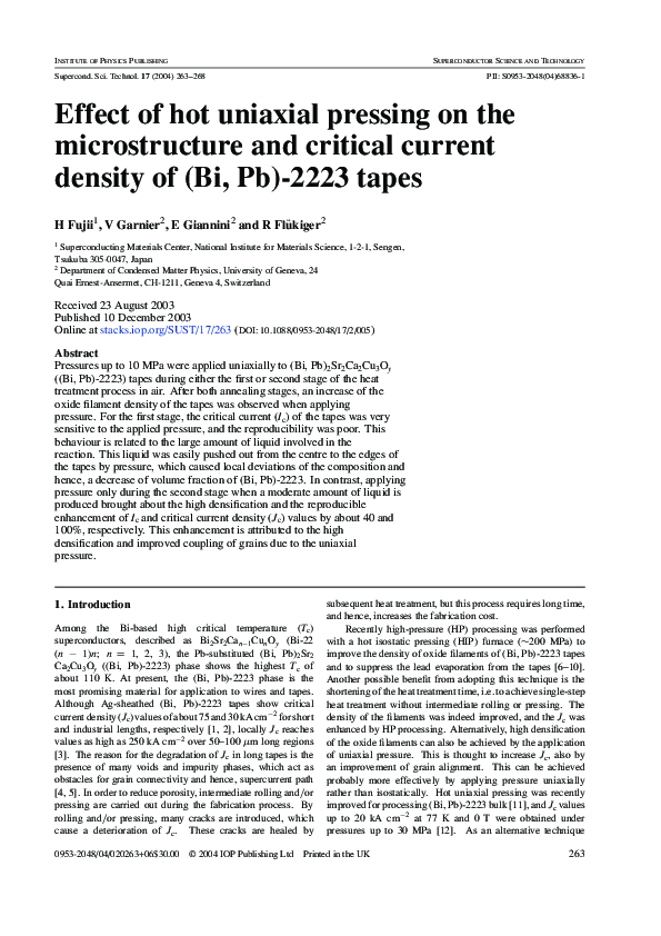 (PDF) Effect of hot uniaxial pressing on the microstructure and ...