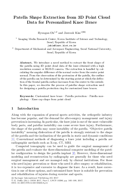 (PDF) Patella Shape Extraction from 3D Point Cloud Data for ...