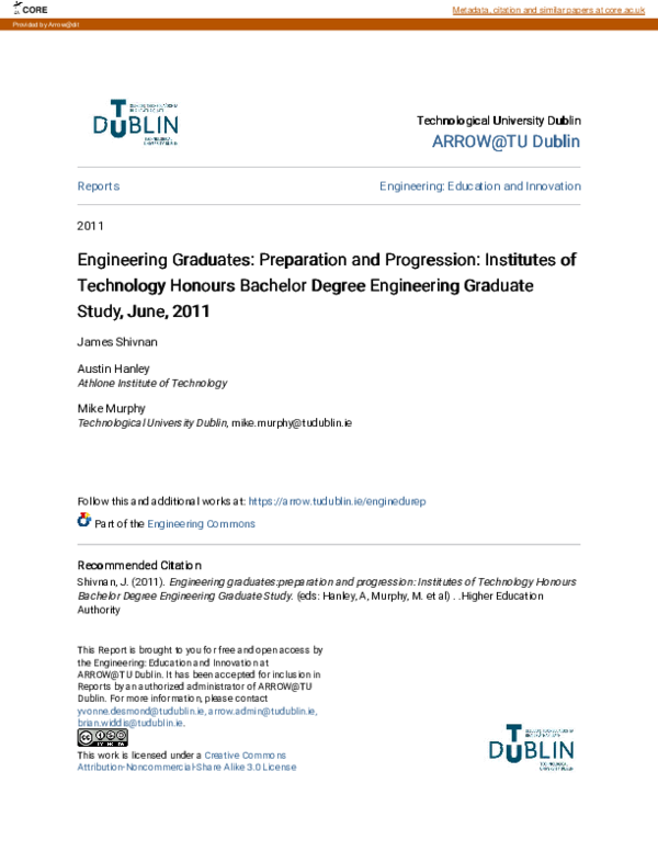 (PDF) Engineering Graduates: Preparation and Progression: Institutes of ...