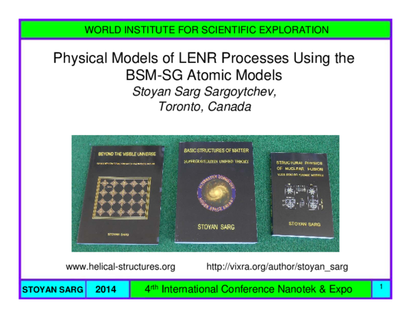(PDF) Physical models of LENR processes using the BSM-SG atomic models
