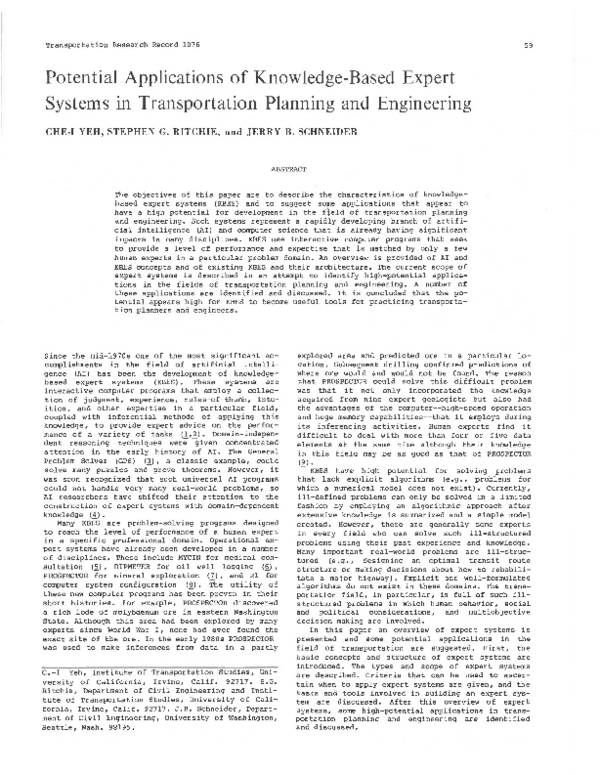 (PDF) Potential applications of knowledge-based expert systems in ...