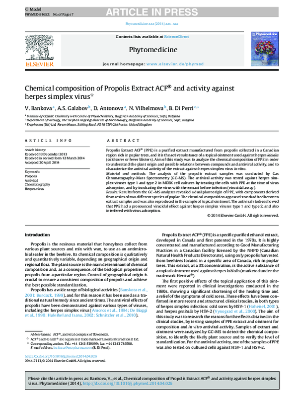 (PDF) Chemical composition of Propolis Extract ACF® and activity ...
