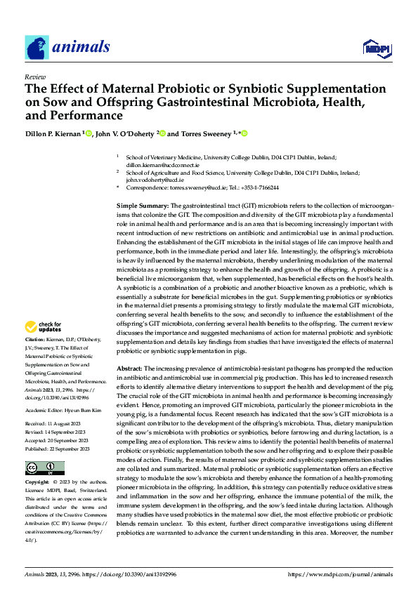 (PDF) The Effect of Maternal Probiotic or Synbiotic Supplementation on ...