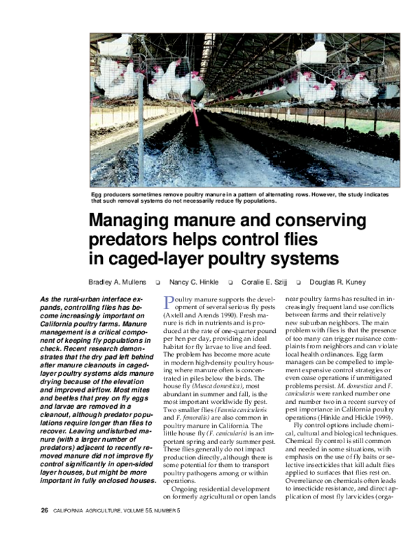 (PDF) Managing manure and conserving predators helps control flies in ...