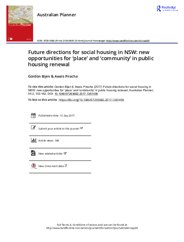 (PDF) Future directions for social housing in NSW: new opportunities ...