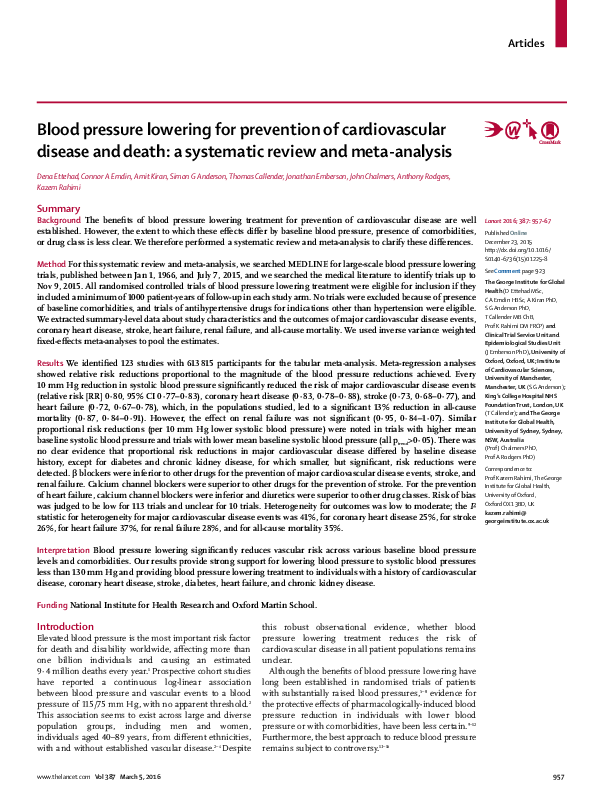 (PDF) Blood pressure lowering for prevention of cardiovascular disease ...