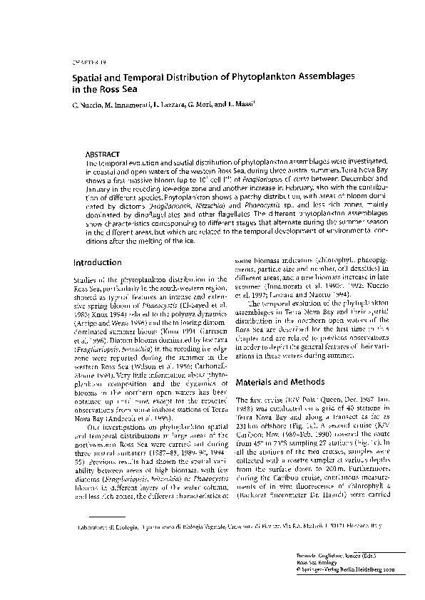 (PDF) Spatial and Temporal Distribution of Phytoplankton Assemblages in ...