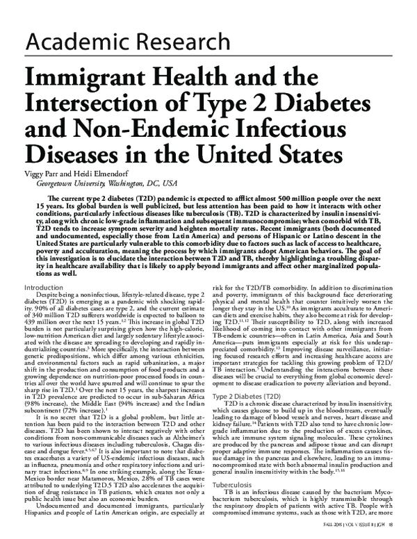 (PDF) Immigrant Health and the Intersection of Type 2 Diabetes and Non ...