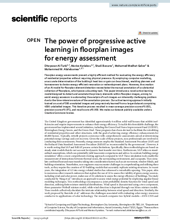 (PDF) The Power of Progressive Active Learning in Floorplan Images for ...