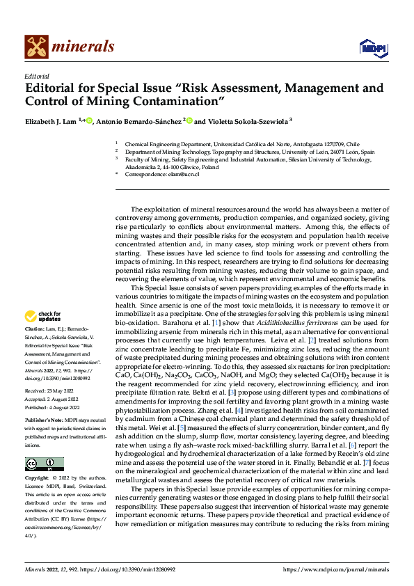 (PDF) Editorial for Special Issue “Risk Assessment, Management and ...
