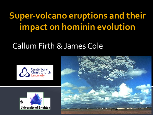 (PPT) Super volcano eruptions and their impact on hominin evolution