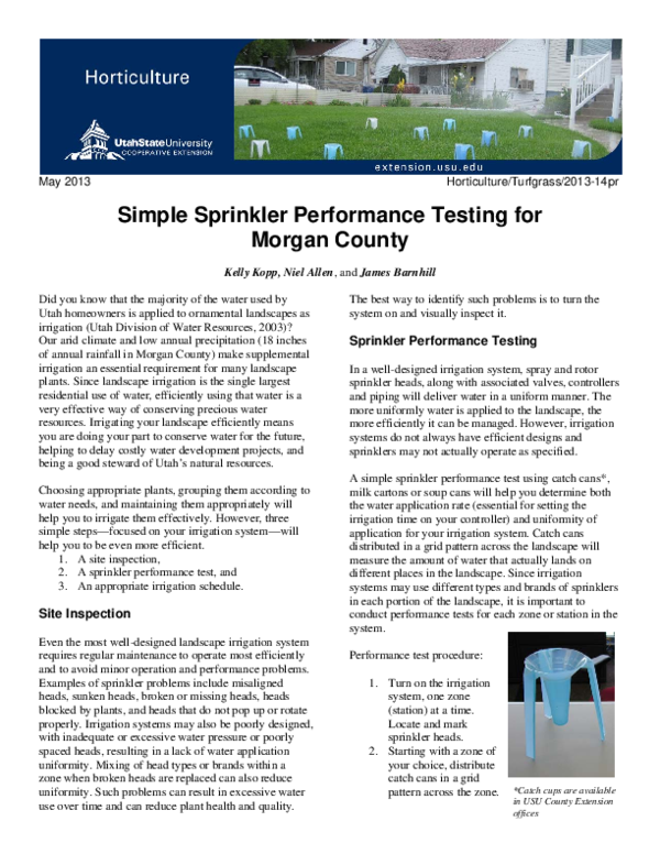 (PDF) Simple Sprinkler Performance Testing for Morgan County | Niel ...