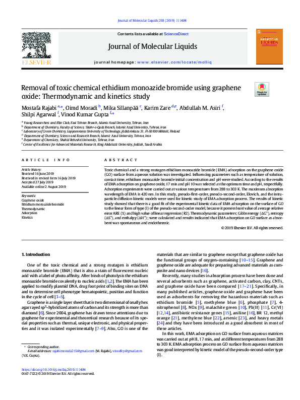 (PDF) Removal of toxic chemical ethidium monoazide bromide using ...