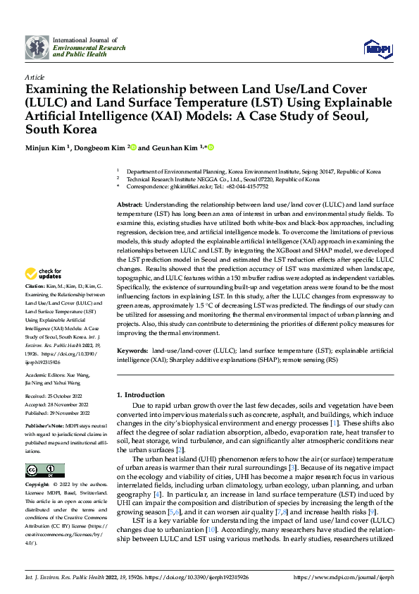 (PDF) Examining the Relationship between Land Use/Land Cover (LULC) and ...