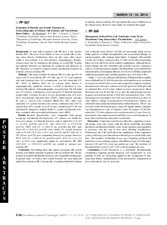 (PDF) PP-367 Evaluation of Diastolic and Systolic Functions by ...