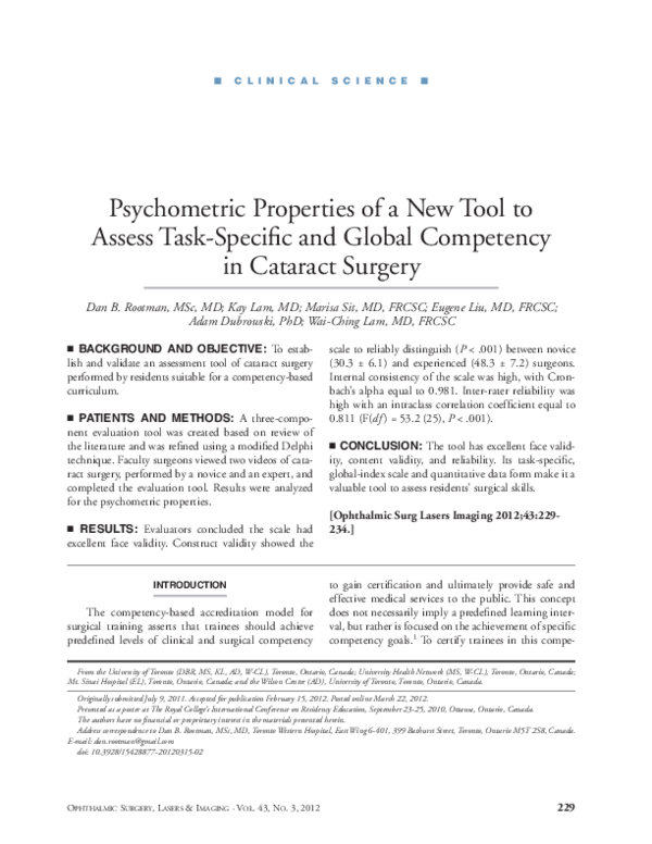 (PDF) Psychometric Properties of a New Tool to Assess Task-Specific and ...