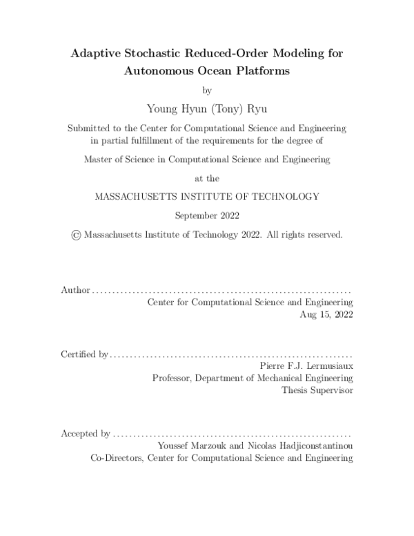 (PDF) Adaptive Stochastic Reduced Order Modeling for Autonomous Ocean ...