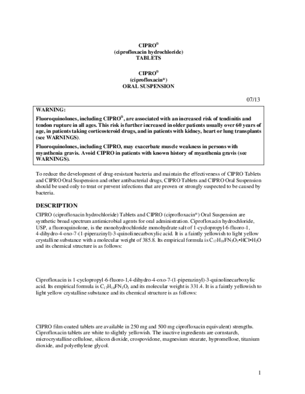 (PDF) Ciprofloxacin-induced cutaneous adverse drug events: a systematic ...