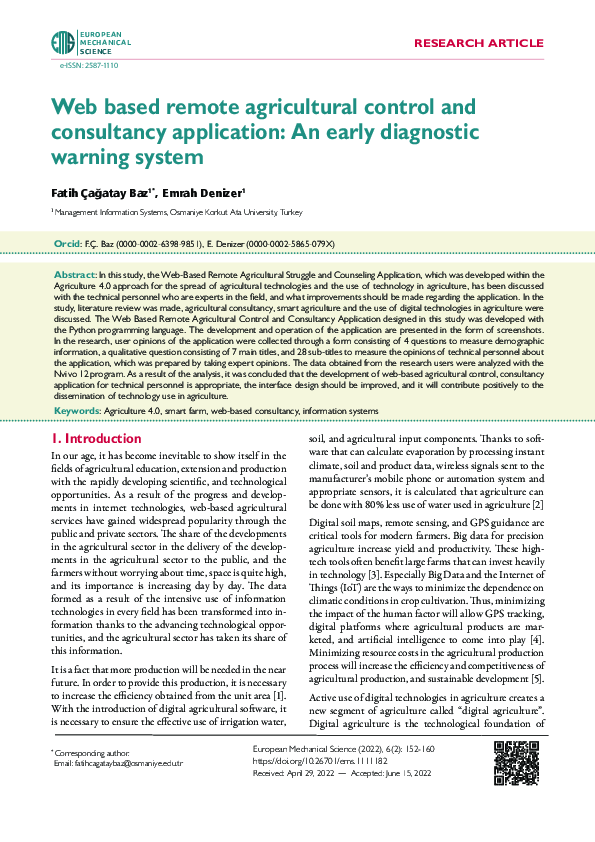 (PDF) Web based remote agricultural control and consultancy application ...