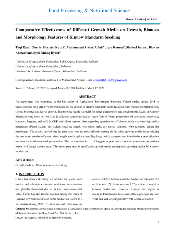 (PDF) Comparative Effectiveness of Different Growth Media on Growth ...