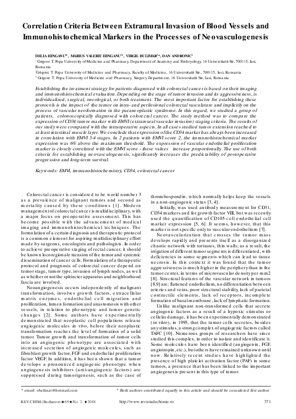 (PDF) Correlation Criteria Between Extramural Invasion of Blood Vessels ...
