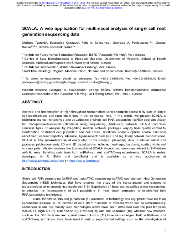 (PDF) SCALA: A web application for multimodal analysis of single cell ...