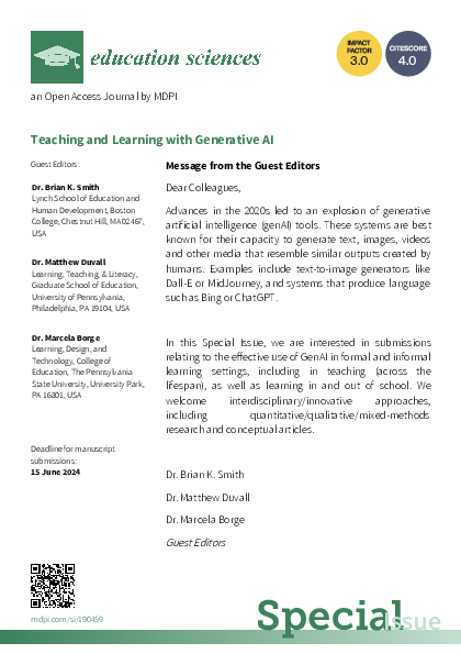 (PDF) Call for paper: Special Issue "Teaching and Learning with ...