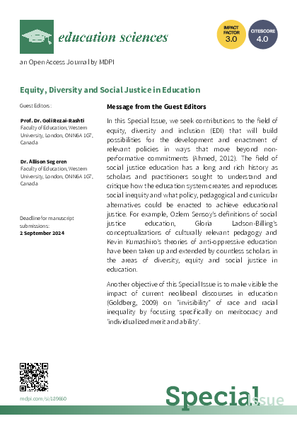 (PDF) Call for paper: Special Issue "Equity, Diversity and Social ...