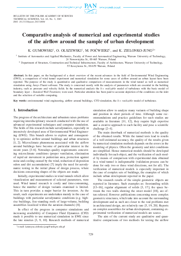 (PDF) Comparative analysis of numerical and experimental studies of the ...