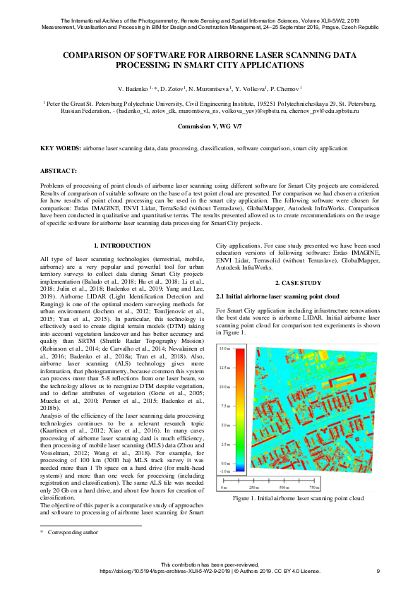 (PDF) Comparison of Software for Airborne Laser Scanning Data ...