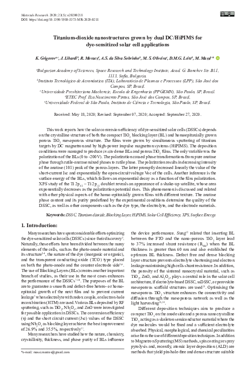 (PDF) Titanium-dioxide nanostructures grown by dual DC/HiPIMS for dye ...