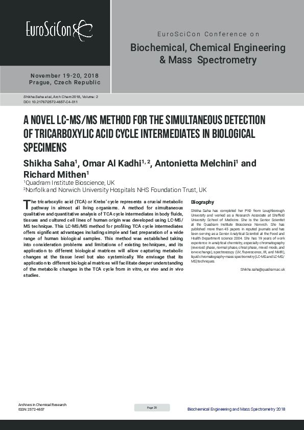 (PDF) A novel LC-MS/MS method for the simultaneous detection of ...