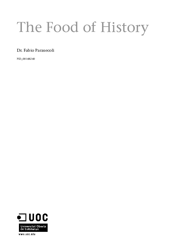 (PDF) The Food of History, september 2010