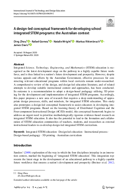 (PDF) A design-led conceptual framework for developing school ...