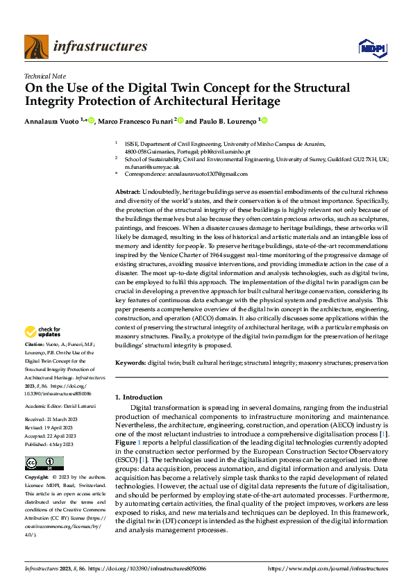 (PDF) On the Use of the Digital Twin Concept for the Structural ...