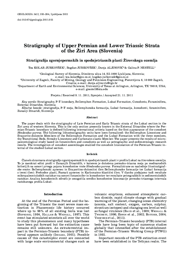 (PDF) Stratigraphy of Upper Permian and Lower Triassic Strata of the ...